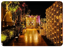 Beautiful wedding setup at SatyaSushila Hotel and Resort in Indore – marriage garden and banquet hall